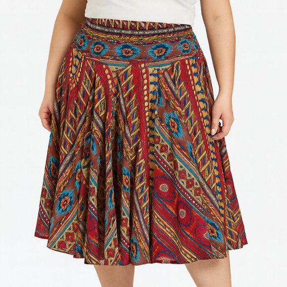 Mix Nouveau Dresses & Skirts - Mix Nouveau Cotton Blend Midi Skirt Size L